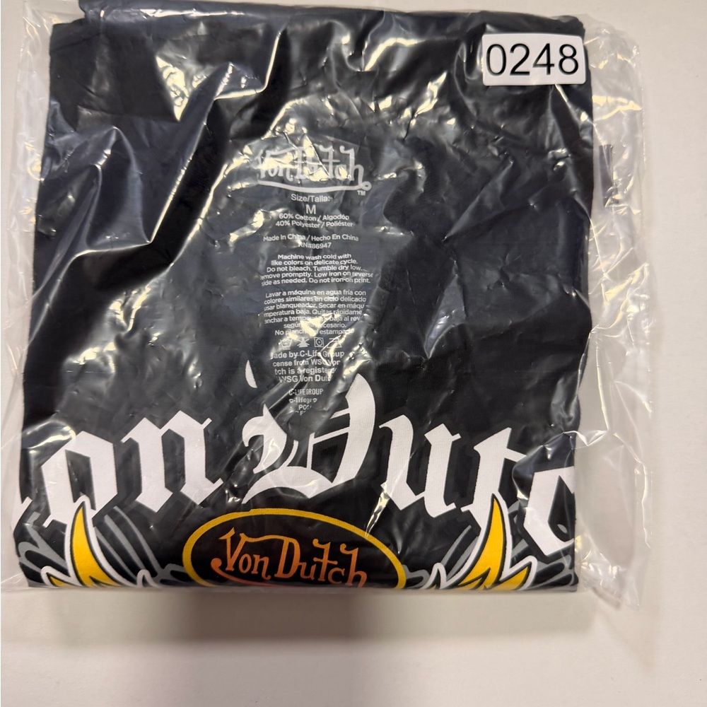 Von Dutch Black Graphic Muscle T-shirt Size Medium - Picture 8 of 8